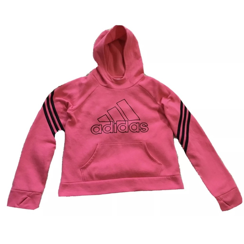 ADIDAS Girls size 16 CROPPED HOODIE